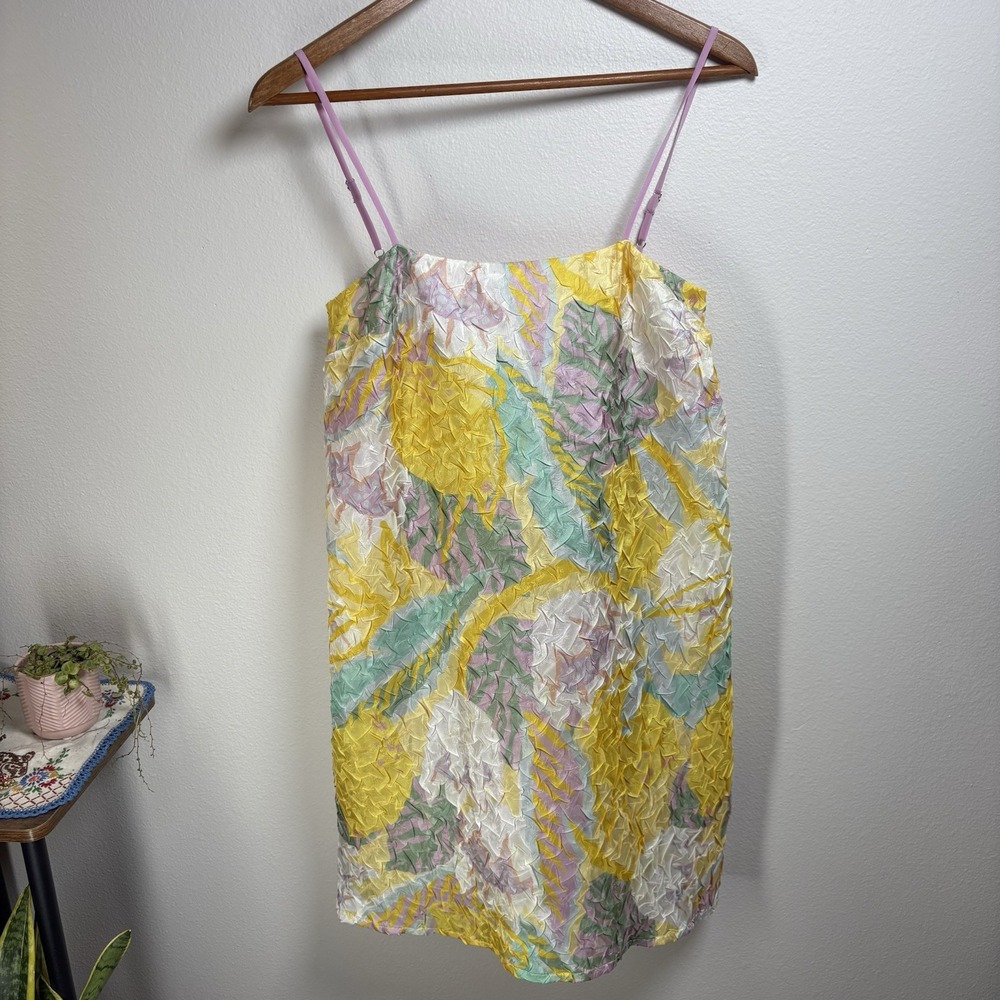 Urban Outfitters Women's XS ~ Pastel Mini Summer Dress Crinkle Lined